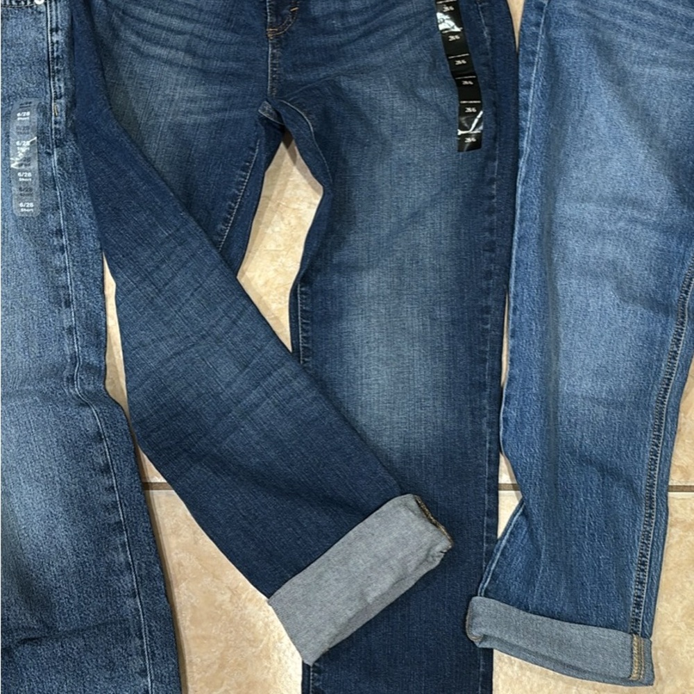 Old Navy Women's Flare & Wide Leg Jeans - Indigo and Denim Blue